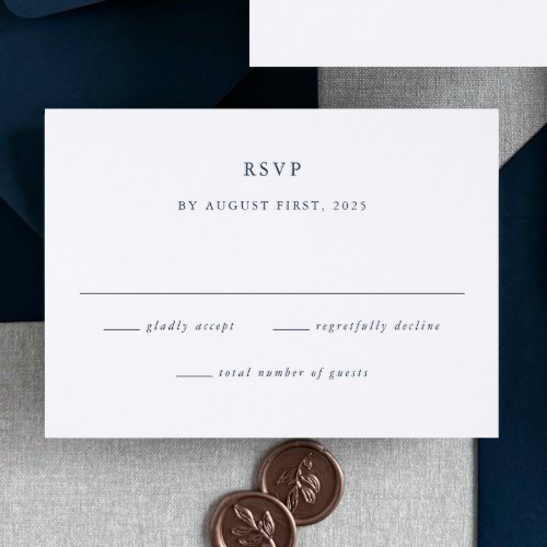 Simple Elegant Typography Wedding Letterpress RSVP Cards
