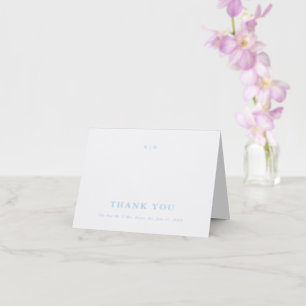 Simple Elegant Typography Wedding Letterpress Thank You Card