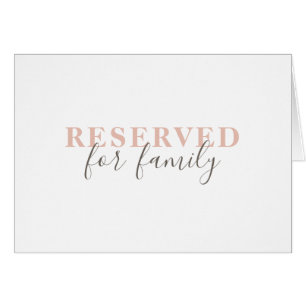 Simple elegant typography wedding reserved sign cards