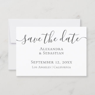Simple Elegant Typography Wedding Save The Date