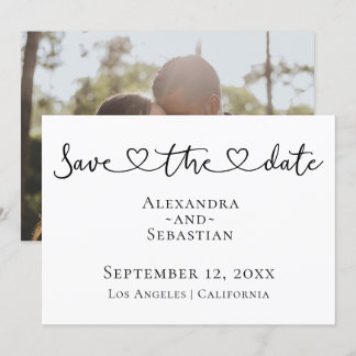 Simple Elegant Typography Wedding Save The Date