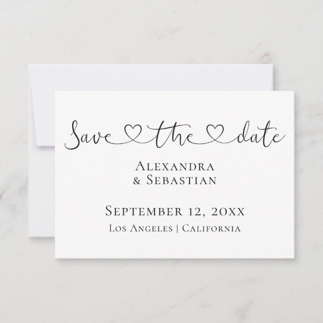 Simple Elegant Typography Wedding Save The Date (Front)