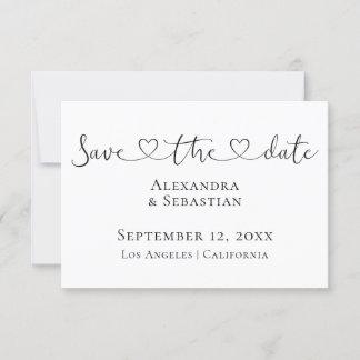 Simple Elegant Typography Wedding Save The Date