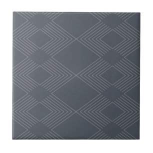 Simple, elegant, urban, chic line graphic pattern ceramic tile