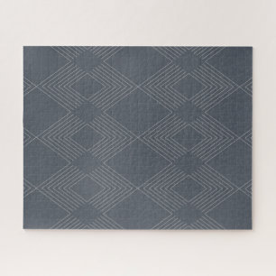 Simple, elegant, urban, chic line graphic pattern jigsaw puzzle