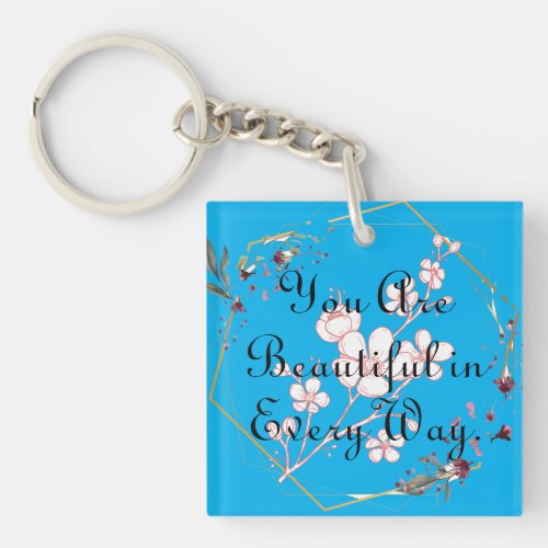 simple elegant valentine flower Sweet for Couple Keychain