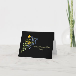Simple Elegant Watercolor Floral Blank Note Card