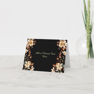 Simple Elegant Watercolor Floral Blank Note Card