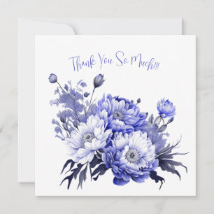 Simple Elegant Watercolor Floral Thank You Card