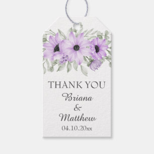Simple Elegant Watercolor Purple Floral Classic Gi Gift Tags
