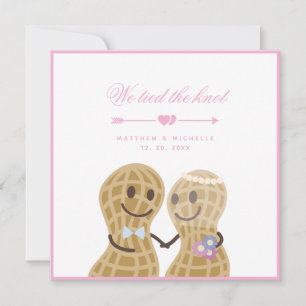 Simple Elegant We Tied The Knot Cute Wedding Announcement