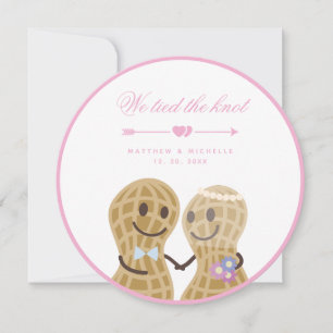 Simple Elegant We Tied The Knot Cute Wedding Announcement