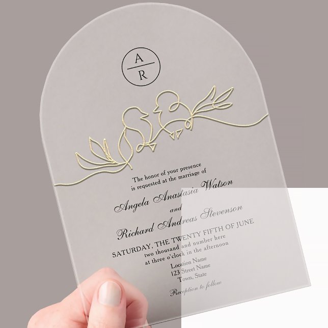 Simple Elegant Wedding Acrylic Invitations (Creator Uploaded)