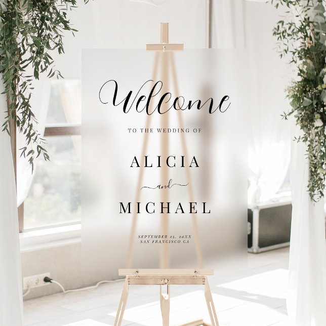 Simple elegant wedding acrylic welcome sign (Creator Uploaded)