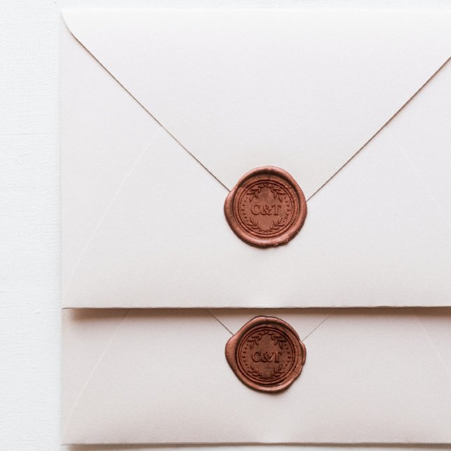 Simple Elegant Wedding Bold Initials Wax Seal Sticker (Creator Uploaded)
