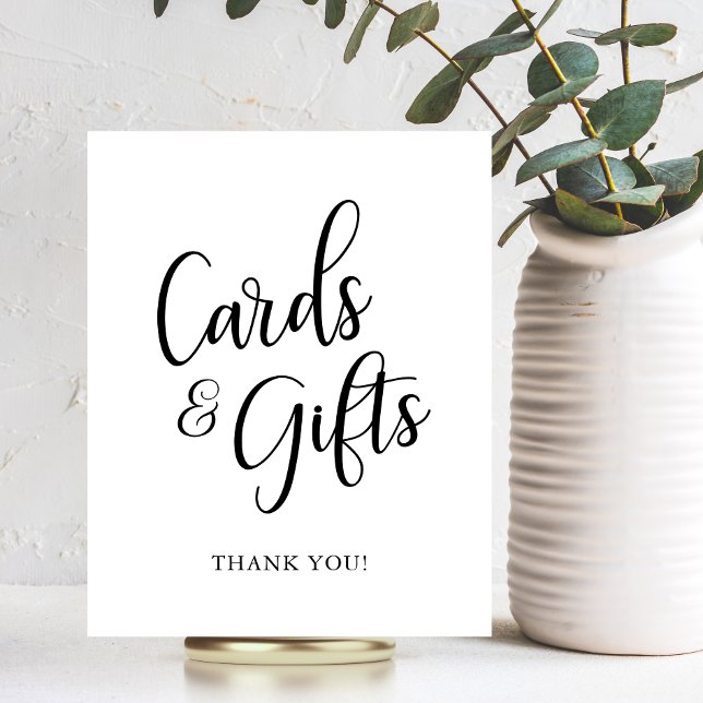 Simple Elegant Wedding CARDS & GIFTS Sign (Creator Uploaded)