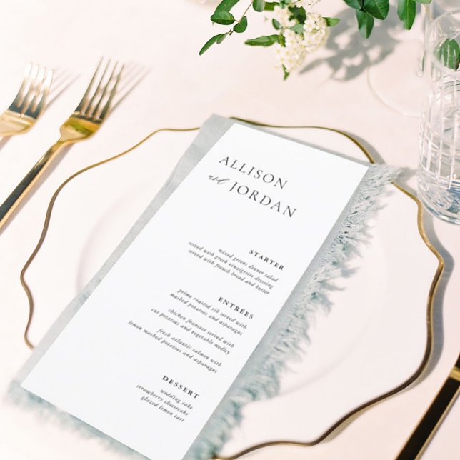 Simple Elegant Wedding Dinner Party Menus (Creator Uploaded)