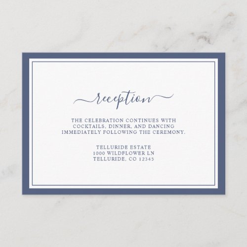 Simple Elegant Wedding Enclosure Card