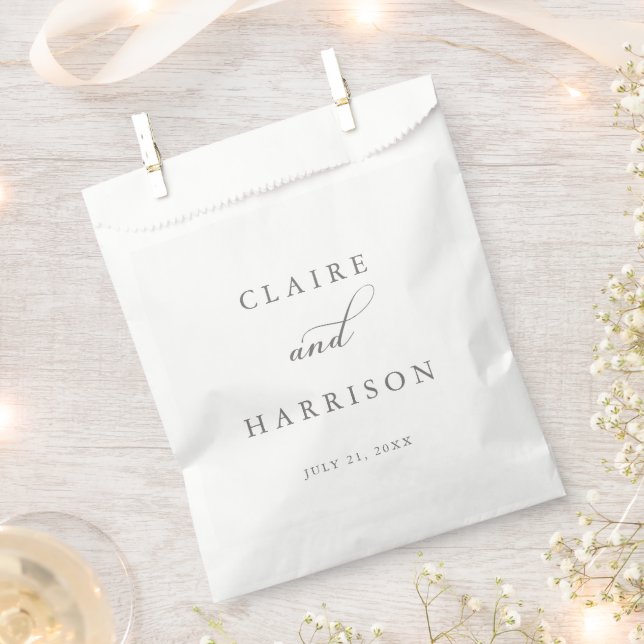 Simple Elegant Wedding Favor Bag (Clipped)