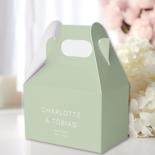 Simple, elegant wedding favor boxes (Simple, elegant wedding favor boxes with your name and date.)