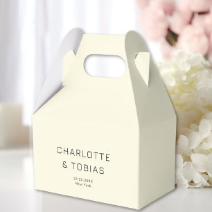 Simple, elegant wedding favor boxes