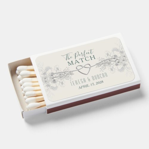 Simple Elegant Wedding Favor Matchboxes