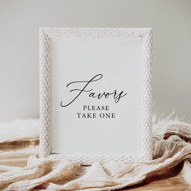 Simple Elegant Wedding Favors Sign (Creator Uploaded)