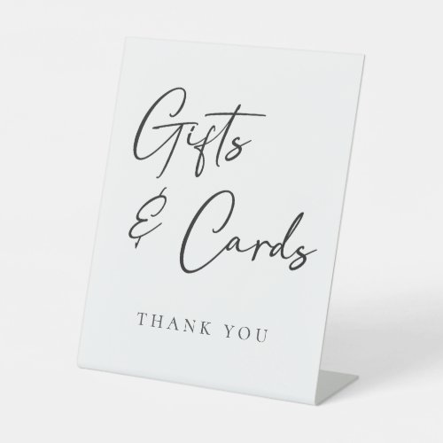 Simple Elegant Wedding Gifts and Cards Pedestal Sign