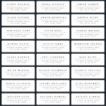Simple elegant wedding guest address label<br><div class="desc">Minimalist wedding guess address label features Modern stylish serif font name and address,  simple and elegant. Great for formal modern wedding.
See all the matching pieces in collection</div>