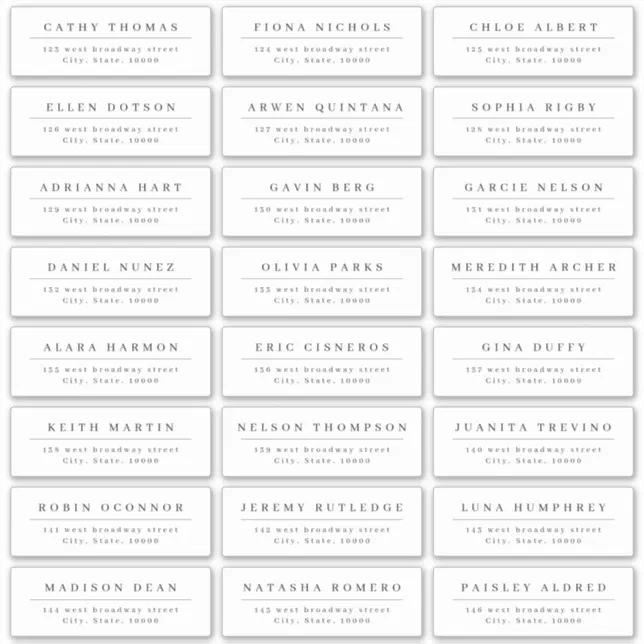 Simple elegant wedding guest address label | Zazzle