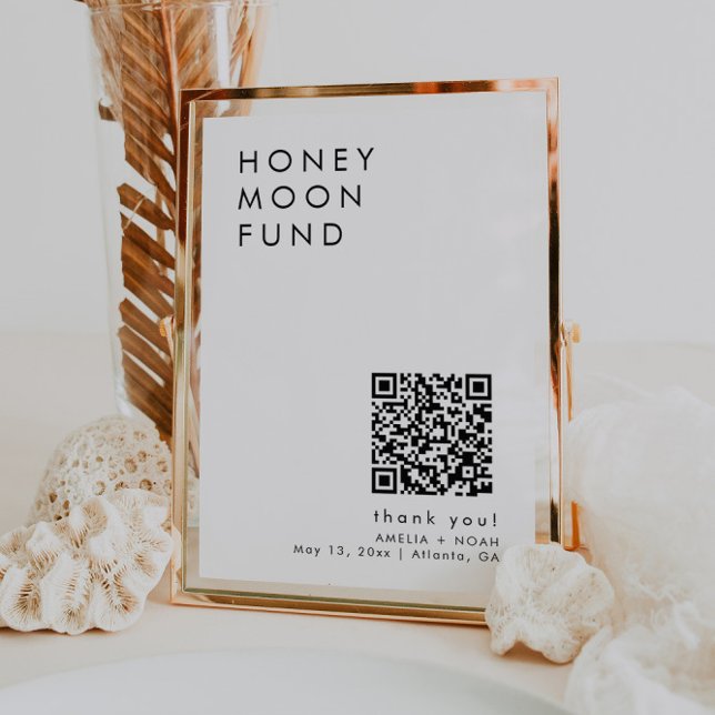 Simple Elegant Wedding Honeymoon Fund Sign (Creator Uploaded)