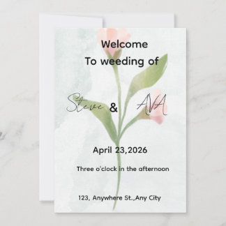 Simple & Elegant Wedding Invitation