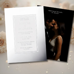 Simple Elegant Wedding Invitation Photo Template