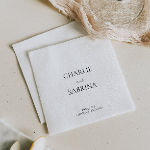 Simple Elegant Wedding Paper Napkin