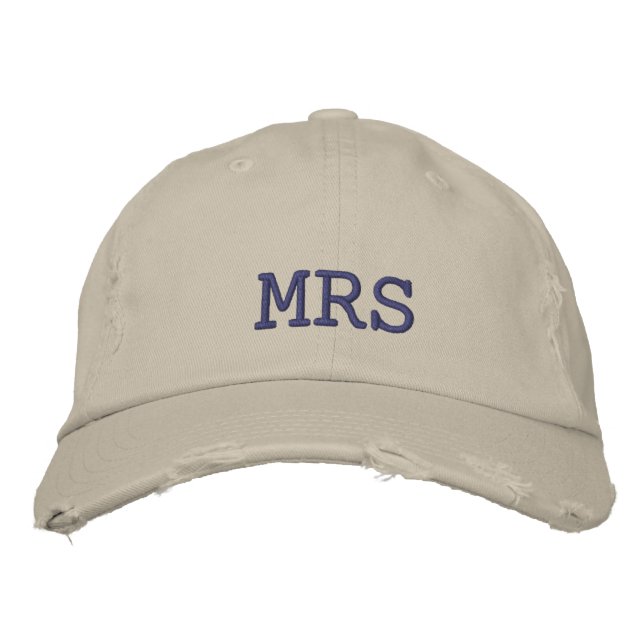 Simple Elegant Wedding Party Embroidered Baseball Cap (Front)