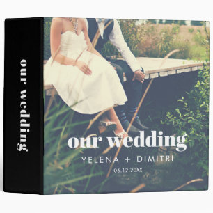 Simple & elegant wedding photo album binder