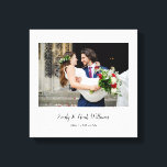 Simple Elegant Wedding Photo Canvas Print<br><div class="desc">Personalise with your favourite wedding photo,  names and special date,  creating a unique memory and gift. A lovely keepsake to treasure!</div>