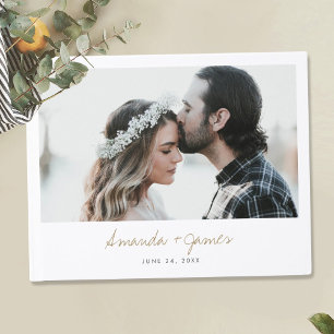 Simple Elegant Wedding Photo Guest Book