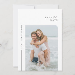 Simple Elegant Wedding Photo Save The Date Invitation
