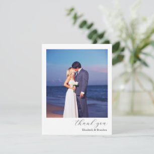 Simple Elegant Wedding Photo Thank You Cards