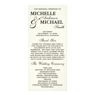Simple Elegant Wedding Program