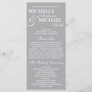 Simple Elegant Wedding Program