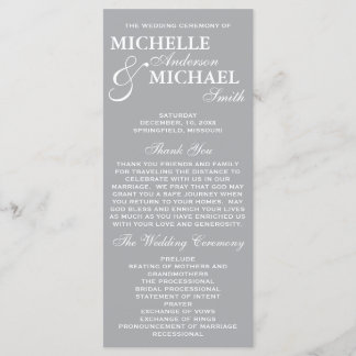 Simple Elegant Wedding Program