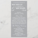 Simple Elegant Wedding Program at Zazzle