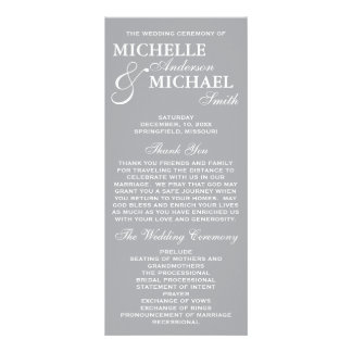 Simple Elegant Wedding Program