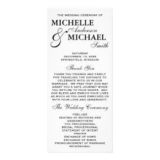 Simple Elegant Wedding Program