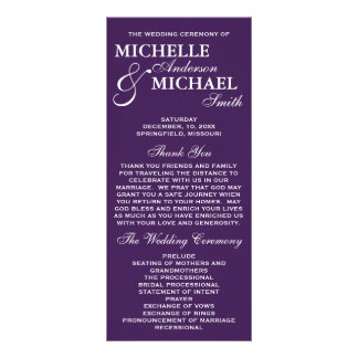 Simple Elegant Wedding Program