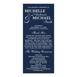 Simple Elegant Wedding Program