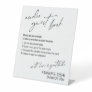 Simple Elegant Wedding Reception Audio Guest Book Pedestal Sign