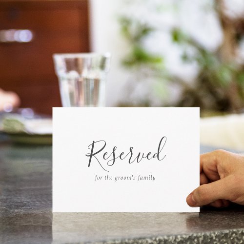 Simple Elegant Wedding Reserved Sign